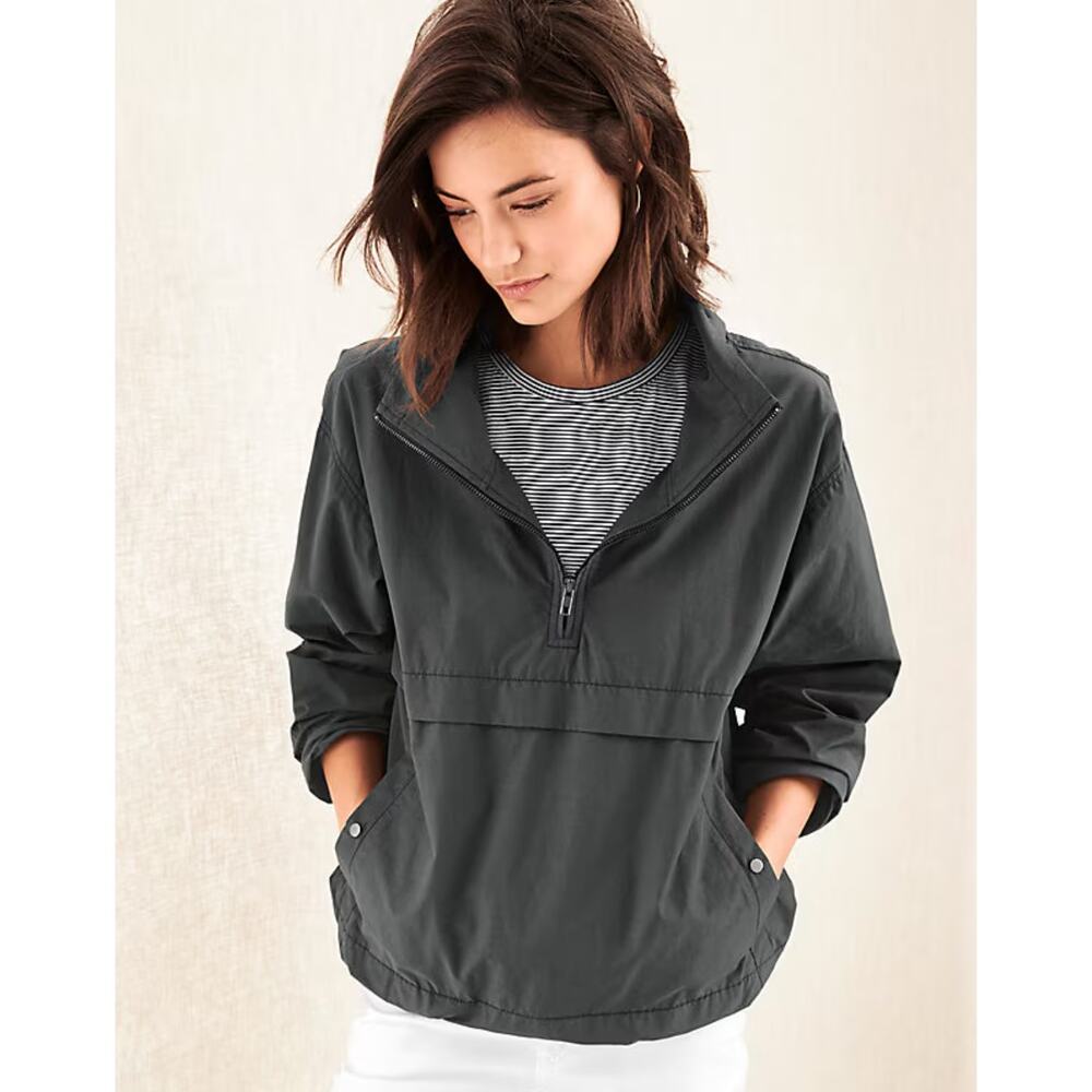 EILEEN FISHER Organic Cotton & Nylon Pullover Jacket Size Small